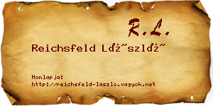 Reichsfeld László névjegykártya